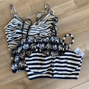 Bralettes..creme and black and one is creme/navy